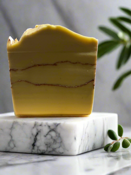 100% Olive oil soap with rose clay and vanilla
